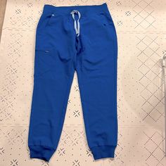 Figs Figs Zamora Jogger Size M Nwt. Bundle With Top For Discount Blue Stretch Sweatpants With Pockets, Blue Stretch Sweatpants With Side Pockets, Stretch Blue Joggers With Pockets, Blue Stretch Joggers With Pockets, Fitted Blue Joggers With Pockets, Blue Sports Bottoms With Hip Pockets, Blue Fitted Joggers For Loungewear, Track Pants, Fig