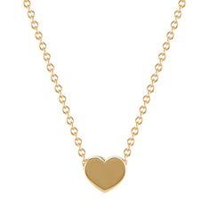 This dainty and elegant heart pendant is crafted from quality 14 karat yellow gold and is a lovely addition to any attire. The pendant measures 1/4 of an inch, hangs from a matching cable chain and is secured by a lobster clasp. Gold Heart Pendant, Gold Heart Earring, 14k Yellow Gold Necklace, Heart Pendant Gold, Platinum Jewelry, Disc Pendant, Yellow Gold Chain, Hand Crafted Gifts, Sapphire Jewelry