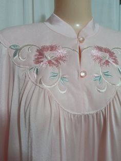 Embroidered Nightgown For Spring, Spring Wedding Pink Nightgown, Feminine Spring Wedding Nightgown, Pink Night Gown, Vintage Velvet Dress, Blue Gown, Women's Nightgowns, Fabulous Dresses, Dropwaist Dress