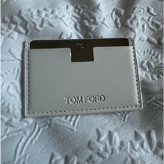 New Gift With Purchase For Tom Ford Mirror Holder But Can Be Used For Holding Credit Card Or Money! Color- White Classic Tan Bag With Card Slots, Elegant White Rectangular Card Holder, Formal White Bags With Card Slots, Classic White Card Holder For Everyday Use, Classic White Card Holder For Daily Use, Classic White Card Holder For Everyday, Tan Bifold Travel Bag, Tom Ford Bags, Mirror Holder