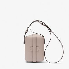 Leather Tric Trac Crossbody Bag | Valextra Modern Beige Pouch Box Bag, Modern Bags With Detachable Strap And Rectangular Case, Modern Beige Crossbody Box Bag, Modern Pouch Box Bag With Detachable Strap, Modern Box Shoulder Bag With Palladium Hardware, Formal Crossbody Camera Bag With Removable Pouch, Modern Box Bag With Palladium Hardware, Modern Business Pouch Box Bag, Square Travel Bag With Palladium Hardware