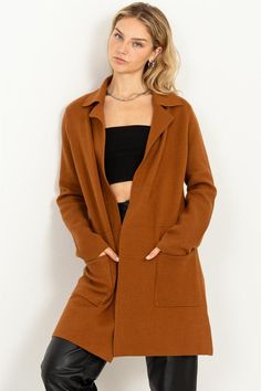 Brave the elements in sartorial splendor with this chic duster cardi! It features a collared neckline, long sleeves, and an open-front design - perfect for the casual and workday look. 50% Viscose / 28% Nylon / 22% PBT Two Birds One Stone, Apricot Lane Boutique, Sweat Joggers, Dressy Pants, Simple Top, Two Birds, Duster Cardigan, Comfy Pants, Denim Pant