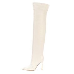 Zapatos Mujer Over The Knee Women Crotch Boots Thigh High Heels Stiletto Long Footwear Shoes Woman 34 Fitted Beige Knee-high Heels, Beige Fitted Knee-high Heels, Elegant Beige Knee-high Boots For Party, Elegant Beige Knee-high Party Boots, Beige Knee-high Heeled Boots For Party, White Thigh High Boots For Party, White Thigh High Party Boots, Fitted Beige Boots For Party, Beige Pointed Toe Heeled Boots For Party