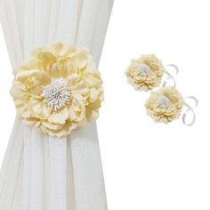 PRICES MAY VARY. This Peony Blossom Curtain Tiebacks is made of cloth material artificial flower looks extremely real,perfect for living room child kid's bedroom Easy to use and clean - Different binding methods can be selected according to actual indoor lighting requirements, such as all-tied, half-tied and loops for strengthen, you can also make your own styles. No other tool is required to hold your curtains, it is a must have accessory for home, office, cafe, garden balcony, theme hotel,beac Balcony Curtains, Theme Hotel, String Curtains, Making Fabric Flowers, Magnetic Curtain, Curtain Holder, Curtains Holdbacks, Estilo Country, Blue Curtains