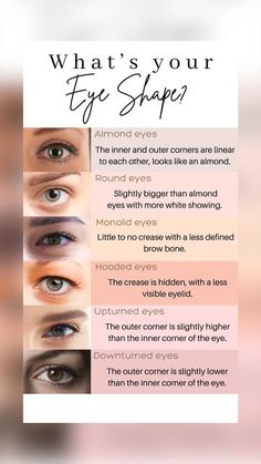 Hooded Eyes Vs Regular, Different Types Of Eyelids, Doe Eyes Vs Almond Eyes, Hooded Eye Reference, How To Determine Eye Shape, How To Make Your Eyes Prettier, Best Eyelashes For Eye Shape, Eye Make Up For Double Eyelids, What Eye Shape Do I Have