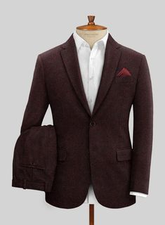 Tweed Suit Collection - StudioSuits Brown Tweed Suit, Peaky Blinders Suit, Grey Wool Suit, Tweed Pants, Tweed Trousers, Tweed Suit, Italian Suit, Suit Collection, Stylish Suit