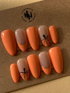 Cute Halloween Nails, Fall Gel Nails, Cute Simple Nails, Pumpkin Nails, Cute Nails For Fall, Thanksgiving Nails, Short Acrylic Nails Designs