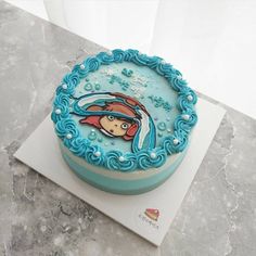 Ponyo Studio Ghibli Cake, Ponyo Cakes, Ghibli Birthday Cake, Anime Bday Cake, Studio Ghibli Cake, Anime Birthday Cake, Ghibli Cake, Anime Cake