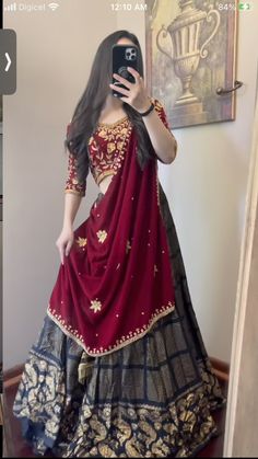 Magar Dress, Gurung Dress, डिजाइनर कपड़े, Trendy Outfits Indian, Sequence Embroidery, Lehenga Designs Simple, Traditional Indian Dress, Desi Fashion Casual