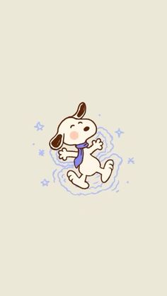 a cartoon dog with a blue tie and stars on it's chest is flying through the air