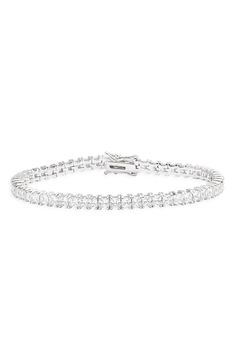 You'll love the shimmer of this classic tennis bracelet lined with square-cut cubic zirconia. Style Name:Shymi Tennis Bracelet. Style Number: 6278243. Classic Sparkling Cubic Zirconia Bracelets, Dazzling Cubic Zirconia Sparkling Tennis Bracelet, Classic Sparkling Diamond Bracelet, Adjustable Diamond Cut Cubic Zirconia Tennis Bracelet, Sparkling Cubic Zirconia Tennis Bracelet For Anniversary, Classic Diamond Tennis Bracelet With Sparkle, Classic Diamond Tennis Bracelet Sparkling, Classic Sparkling Tennis Bracelet For Anniversary, Sparkling Diamond White Cubic Zirconia Tennis Bracelet