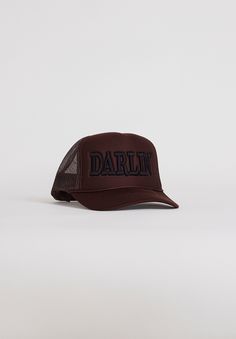 DARLIN' Brown Trucker Hat – DARLIN' Swimwear Adjustable Trucker Hat With Embroidered Logo And Flat Brim, Brown Snapback Baseball Cap With Embroidered Logo, Brown Snapback Hat With Embroidered Logo And Flat Bill, Brown Snapback Hat With Embroidered Logo And Flat Brim, Brown Snapback Hat With Embroidered Logo, Brown Embroidered Snapback Hat, Brown Flat Brim Snapback Hat With Embroidered Logo, Adjustable Snapback Trucker Hat With Embroidered Logo, Brown Snapback Cap With Embroidered Logo