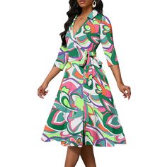 Clocor Women's Wrap Dress 3/4 Sleeve Midi Dress For Women V Neck Casual A-Line Dresses With Pockets And Belt Product Details Size: X-Large Color: 1-Lime Green Brand: No Brand Mpn: Does Not Apply Upc: Does Not Apply Ean: Does Not Apply * Department : Womens * Date First Available : November 13, 2023 Multicolor 3/4 Sleeve Party Dress, Multicolor Party Dress With 3/4 Sleeves, Multicolor 3/4 Sleeve Midi Dress For Spring, Spring Midi Dress With 3/4 Sleeves And Print, Spring Multicolor Midi Dress With 3/4 Sleeves, Multicolor Half Sleeve Dresses, Spring Half Sleeve Printed Midi Dress, Casual Multicolor Midi Dress With 3/4 Sleeves, Multicolor Printed Half Sleeve Dress