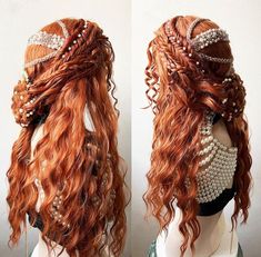 Medieval Hairstyles, Wig Lace Front, Fest Outfits, Fantasy Hair, Braided Wig, Wig Lace, Curly Wig, Hair Reference, Braids Wig