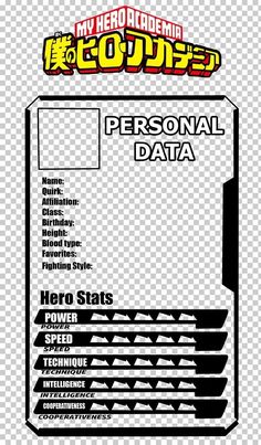 the front and back side of a personal data card