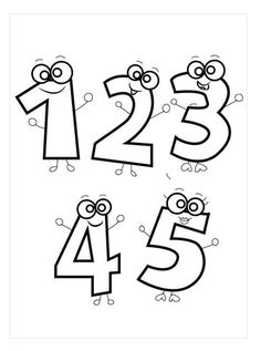 numbers coloring pages for kids to print out and color with the number four, five, six