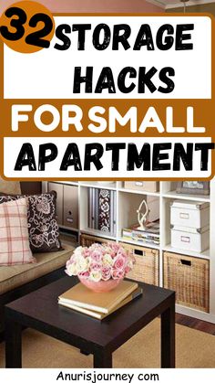 A small apartment of a living room image Small Apartment Storage Hacks, Storage Hacks For Small Spaces, Cozy Small Bedroom Decor, Apartment Storage Hacks, Small Space Living Hacks, Hacks For Small Spaces, Small Apartment Hacks, Small Apartment Storage