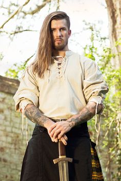 Medieval Clothing Men, Medieval Shirt, Medieval Style