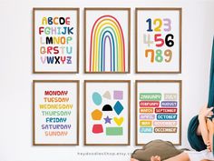 the playroom printable wall art is shown