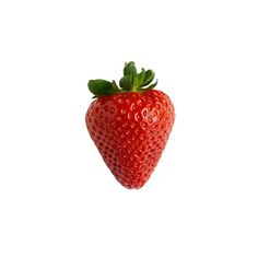 a close up of a strawberry on a white background with clippings to the side