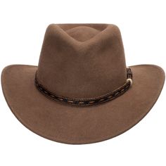 ↑ Click above to watch the video! ↑ Stay stylish with the Renegade Outback hat from our collection: 100% wool construction with a classic-shaped 3" brim. Handcrafted in the USA. The Renegade Outback hat comes with a styled braided horse hatband. It's ideal to wear on any occasion. Whether you're preparing for a social outing or getting ready to head into work. Material: 100% WoolBrim: 3"Crown: 4 1/2" teardropHatband: 5/8" braided horsehairClimate: Cold Hand-finished in the US. If your measuremen Classic Curved Brim Felt Hat For Fall, Classic Felt Hat With Curved Brim For Fall, Classic Wide Brim Felt Hat For Fall, Adjustable Wool Hat With Flat Bill, Curved Brim Hats For Rodeo In Fall, Classic Brown Felt Hat For Rodeo, Fall Ranch Felt Hat With Curved Brim, Solid Color Wool Hat With Wide Brim, Wide Brim Felt Hat For Rodeo In Winter