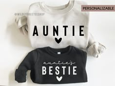 Aunt Nephew Shirts, Cute Aunt Tshirts, Aunt And Mini Shirt, Matching Auntie And Nephew Shirts, Great Aunt Shirts, Aunt And Niece Outfits, Auntie Shirts For Nephews, Aunt Presents, Niece Gifts From Aunt