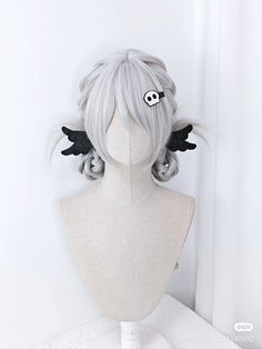 Kawai Hairstyle For Short Hair, Bunny Ears Hairstyle, Vtuber Hairstyles, Harajuku Hair, Basic Hairstyles, Hair References, Kawaii Wigs, Dyed Hair Inspiration, Cosplay Hair