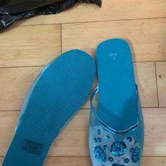 New Aqua Blue Flip On Slippers Disney Slippers, Holiday Slippers, Ugg Tasman Slippers, Red Slippers, Pink Slippers, Ballerina Slippers, Ugg Tasman, Slide Slippers, Faux Fur Slippers