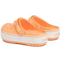 Fun Shoes - Nwt - Crocs Clog Slip-On / Slippers / Shoes - Platforms / Flatforms / Lifts / Wedges - Easy To Clean And Quick To Dry - Ventilation Ports For Enhanced Breathability - Fully Molded Croslite Material - Iconic Crocs Comfort: Lightweight. Flexible. - Perfect For Summer, Vacation, Vacay, Beach, Wedding, Bachelorette, Graduation - Heel Height: 1.5 Inches - White / Citrus / Cantaloupe Orange White Casual Platform Mules, Casual White Platform Mules, White Sporty Clogs For Summer, Sporty White Clogs For Summer, Sporty White Summer Clogs, Casual White Platform Clogs, Sporty Platform Clogs With Synthetic Material, White Platform Slip-on Slides, White Platform Clogs In Synthetic Material