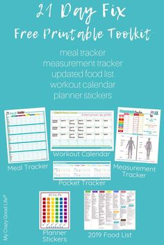 Workout Tracker Printable Upf Recipes, Meals Planner, My Crazy Good Life, Fitness Goals List, 21 Day Fix Workouts, 21 Day Fix Diet, Beach Bod, Fitness Tracker Printable, Beachbody Programs