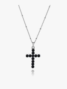 Type: AccessoriesMaterial: Titanium steelCross necklacelength: 55 cm ( 21.7 inches )Extension chain:5 cm ( 2.0 inches )Octagonal star necklacelength: 50 cm ( 19.7 inches ) Black Cross Chain Necklace Gift, Black Cross Chain Necklace As Gift, Gift Black Cross Chain Necklace, Black Stainless Steel Clavicle Chain Necklace, Stainless Steel Chain Necklace With Cross Pendant, Stainless Steel Cross Necklace With Clavicle Chain, Black Stainless Steel Pendant Charm Necklace, Black Cross Necklace With Clavicle Chain, Stainless Steel Cross Pendant Clavicle Necklace