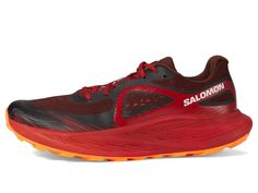 Ideal for long-distance trail running, the Salomon Glide Max TR Shoes offer both comfort and traction..Lightweight engineered mesh upper for reliable long-term comfort and breathability..Lightweight and super plush for limitless long-distance comfort..Game-changing energy foam for velvety smooth cushioning..Elevated stack height combined with energy foam midsole compound ensures plush landings even over longer distances..Signature R.chamber rocker geometry combined with a 6mm drop brings quick, smooth transitions..Lace-up closure..All-terrain contra-grip for adhesion and confidence on the widest variety of surfaces..Round toe design..Durable rubber outsole..Imported..Product measurements were taken using size 9, width D - Medium. Please note that measurements may vary by size..Measurements Technical Running Shoes With Gel Cushioning, Trail Running Low-top Shoes With Gel Cushioning, Trail Running Shoes With Gel Cushioning And Low-top Design, Athleisure Outdoor Running Shoes With Gel Cushioning, Sporty Trail Running Shoes For Marathon, Red Running Shoes With Air Cushioning For Jogging, Mesh Trail Running Shoes With Gel Cushioning For Jogging, Athleisure Running Shoes With Air Cushioning For Trail, Breathable Mesh Trail Running Shoes For Sports