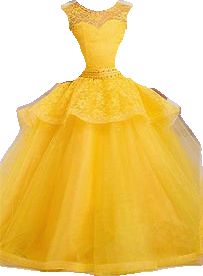 Princess Style Tulle Gown, Princess Style Sleeveless Ball Gown, Formal Princess Style Sleeveless Dress, Formal Sleeveless Princess Dress, Yellow Ball Gown For Party, Yellow Ball Gown For Prom Season, Yellow Floor-length Tulle Dress, Elegant Yellow Princess Dress For Dress-up, Elegant Yellow Princess Dress For Wedding