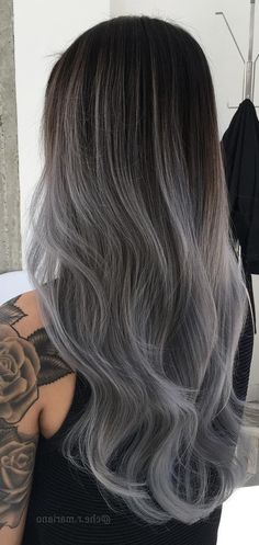 Ombre Hair Color Ideas, Silver Ombre, Hair Color For Women, Ombre Hair Color