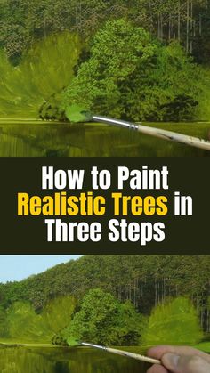 how to paint realistic trees in three steps