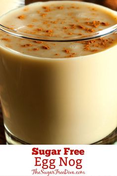 an egg nog recipe is shown in this image