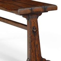 an old wooden bench is shown against a white background