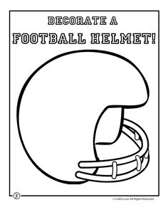 a football helmet with the words decorate a football helmet