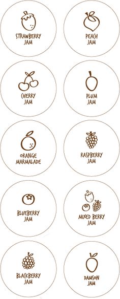 an image of fruit labels on white paper