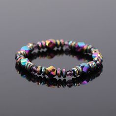 Material: Magnetic Material Fashion Element: Round Style: Europe and America Bridal Headpiece Vintage, Black Tiara, Another Country, Rhinestone Tiara, Charming Man, Men's Bracelet, Mens Leather Bracelet, Unique Bracelets, Amethyst Bracelet