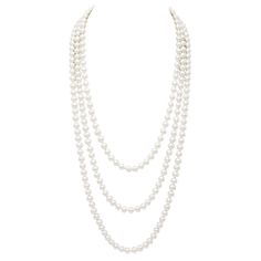 Simple yet so stylish! An essential piece of jewelry every lady should have, a classic set of knotted pearls. They give your outfit a chic and polished look. Blurring the lines between night and day accessories, you'll find endless outfits to wear them with. Pearl strands are clasp less and come in several lengths, 60 inches, 72 inches, 84 inches and 96 inches. We also offer several millimeter sizes ranging from 8mm up to 12mm. Stunning high quality simulated glass pearl strand is knotted betwee Easter Jewelry, Timeless Watches, Western Necklaces, Pearl Strands Necklace, Western Earrings, Outfits To Wear, Howlite Stone, Night And Day, Cowgirl Chic