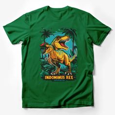 Indominus Rex Indoraptor Dinosaur T-Shirt, Tropical Jungle Graphic Tee, Cool Jurassic Park Inspired Shirt Male T-Shirt Custom graphic T-Shirt.Customize your color Funny Dinosaur Print Short Sleeve T-shirt, Graphic Tee With Dinosaur Print And Crew Neck, Dinosaur Print Crew Neck Graphic Tee, Dinosaur Print Graphic Tee With Crew Neck, Dinosaur Print Relaxed Fit Graphic Tee, Dinosaur Print Graphic Tee In Relaxed Fit, Relaxed Fit Dinosaur Print Graphic Tee, Dino Tee, Dinosaur Tee