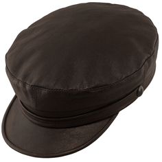 A naval style Trawler hat made of 100% high quality natural leather. One of many variations of Greek Fisherman and Breton hats available in our store. This headgear has a short peak and black decorative buttons. Inside the crown there is a skin friendly natural leather sweatband and a viscose lining. It is a comfortable and practical hat for everyday use. This headgear is available in large xl and xxl sizes. Precise handmade craftsmanship from Poland. MST-ELB-SvB Classic Leather Hat With Flat Bill, Classic Leather Flat Bill Hat, Red Fisherman Hat, Greek Fisherman Hat, Breton Hat, Military Style Brown Flat Cap, Brown Military Style Flat Cap, Captain's Hat, Peaked Hat