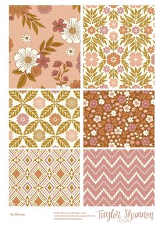 Floral Autumn Fabric collection, surface pattern design, fabric design, flowers, flower, Fall florals, kids clothing, home decor Seamless Patterns Floral, Boho Pattern Design, Flower Fall, Autumn Fabric, Patterns Floral, Surface Patterns, Fall Florals, Floral Pattern Design, Fabric Collections