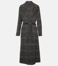 Find MAX MARA Galles Checked Wool-blend Wrap Coat on Editorialist. Material: 80% wool, 10% polyamide, 10% mohair. Care instructions: dry clean. Made in China. Designer color name: Scoozzese. Lining: 100% silk. Closure: belted waist. Pockets: patch pockets. Detachable belt. Black Cashmere Wool Coat For Fall, Designer Wool Coat For Fall Workwear, Fitted Cashmere Wool Coat For Work, Designer Tailored Wool Coat For Fall, Designer Wool Coat With Notch Lapel For Fall, Fitted Cashmere Outerwear For Fall, Designer Fitted Wool Coat For Fall, Tailored Cashmere Wool Coat For Fall, Designer Wool Coat For Fall