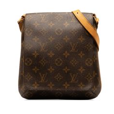 Product Details: Brown Louis Vuitton Monogram Musette Salsa Short Strap Shoulder Bag. The Musette Salsa features a monogram canvas body, an adjustable flat vachetta shoulder strap, a front flap with a magnetic closure, and an interior slip pocket. 9.8" L x 9.8" W x 2.8" D, 12.6" drop. Serial number LW0030. Condition: . Good.  Exterior Back  with Other. Exterior Bottom  with Water Mark. Exterior Handle Cracked, Loose Stitching, . Exterior Handle  with Water Mark, Other. Exterior Corners . Exterior Side  with Other. Exterior Top Cracked, Scratched, . Interior Lining Scratched, . Interior Pocket Loose Stitching, . Lock Scratched. Practical Attachment Rusty/Tarnished, Scratched.  Please note this is a  item that may display signs of wear consistent with the condition listed above and shown in Display Signs, Water Mark, Lv Monogram, Luxe Fashion, Exclusive Bag, New Bag, Bago, Monogram Canvas, Magnetic Closure