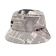 Host Pich Jewelry And Accessories Party Newspaper Print Beach Bucket Hat Interior Has Sweat Band And Wind Tie (Threaded Ribbon) Summertime Wardrobe Essential Perfect Gift For Any Beach Enthusiast Brand New Without Tags Nwot Adjustable Bucket Hat With Letter Print For Beach, Adjustable Letter Print Bucket Hat For Beach, White One Size Bucket Hat For Vacation, White One-size Bucket Hat For Vacation, Adjustable Bucket Hat With Letter Print For Spring, Vintage Black Bucket Hat For Summer, Spring Beach Hats With Letter Print, Black Retro Bucket Hat For Summer, Beach Bucket Hat With Letter Print