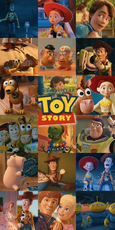 many different pictures of toy story characters and their names in each one's own language