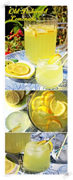 three different shots of lemonade in glasses