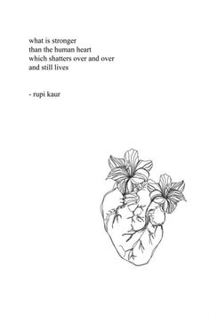 a black and white drawing of a heart with flowers on it, in the middle of a